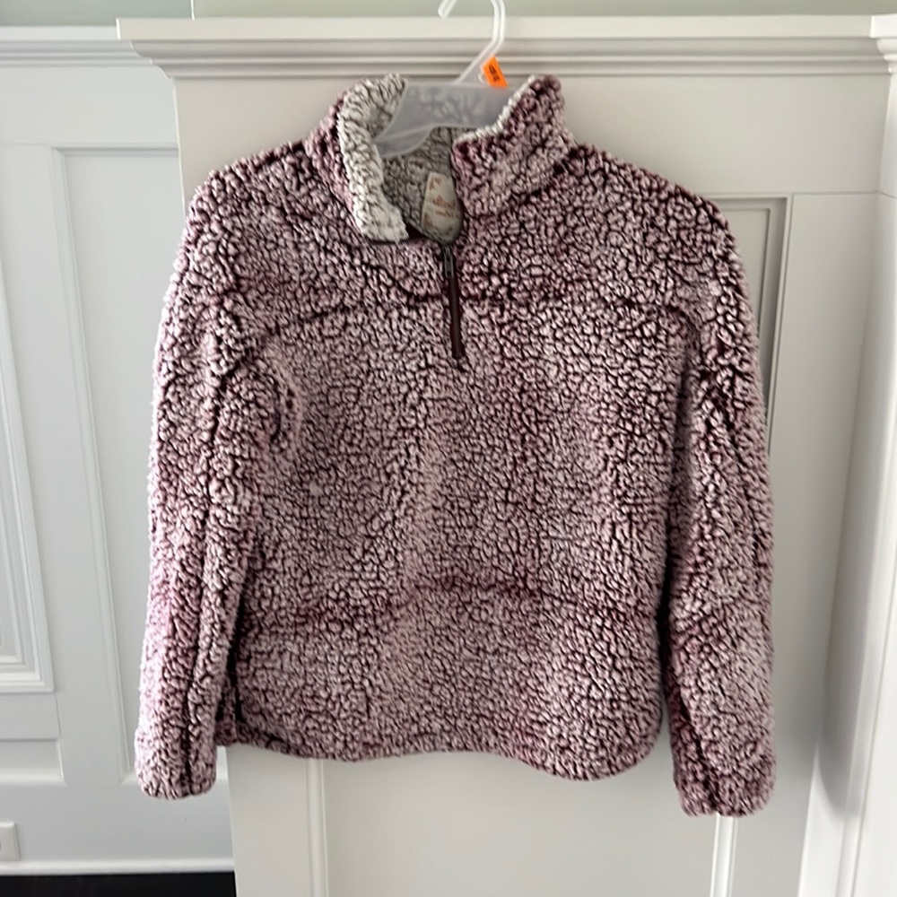 ALTAR’D STATE FUZZY FLEECE 1/4 ZIP PULLOVER SMALL